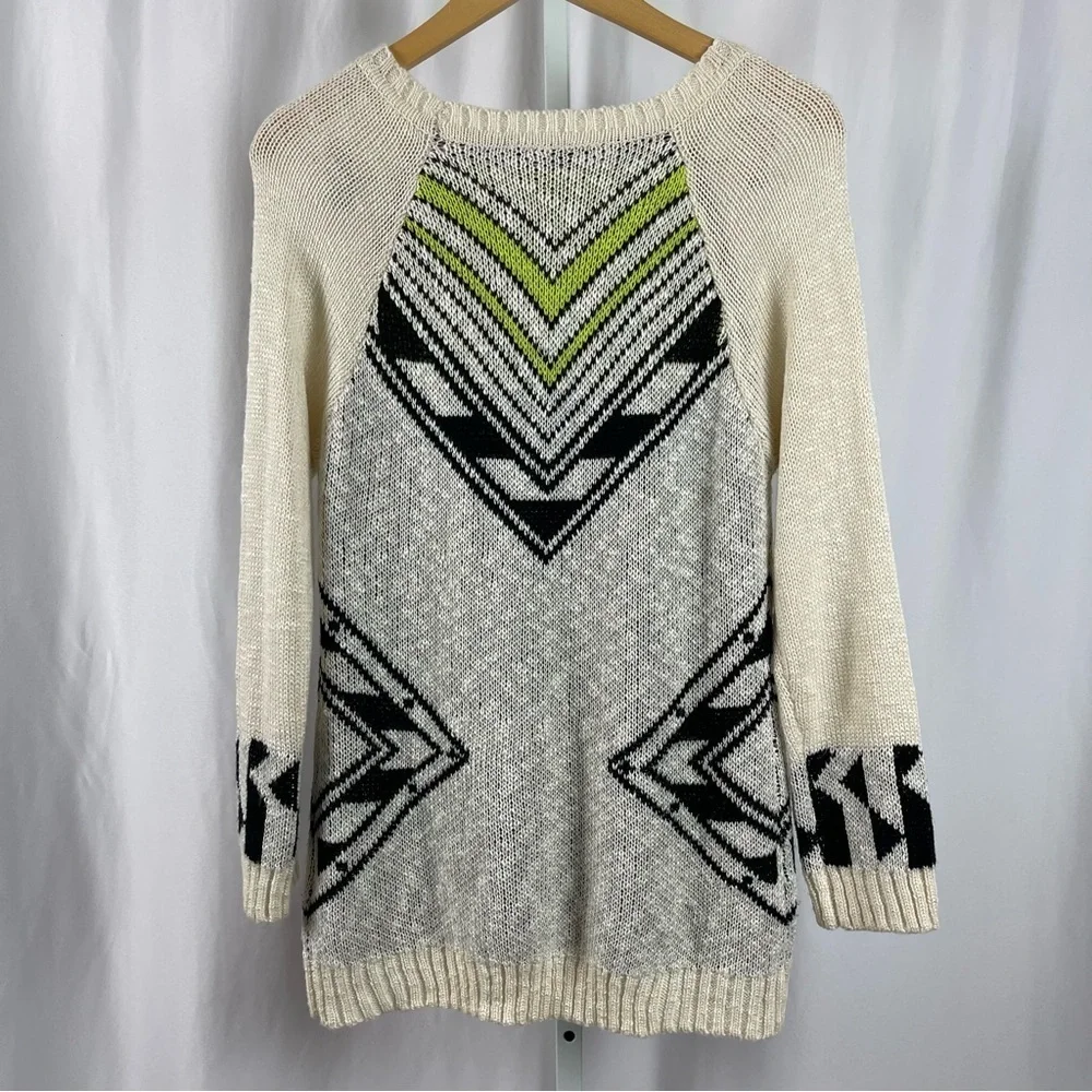 Confess Large Knit Beachy Scoop Neck Longline Slouchy Oversized Sweater Loose